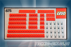 Lego 875 Red Beams with Connector Pegs
