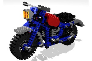 Lego 857 Motorrad mit Beiwagen