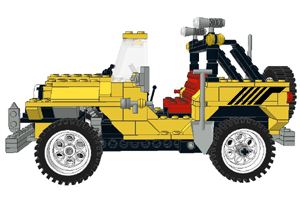 lego yellow jeep